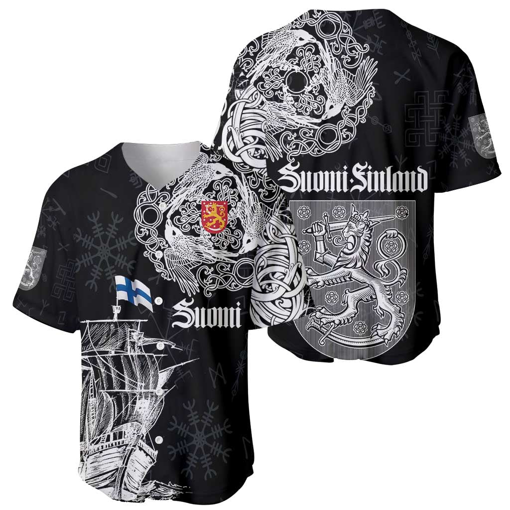 Finland Vikings Culture Baseball Jersey Suomi Viking Ships