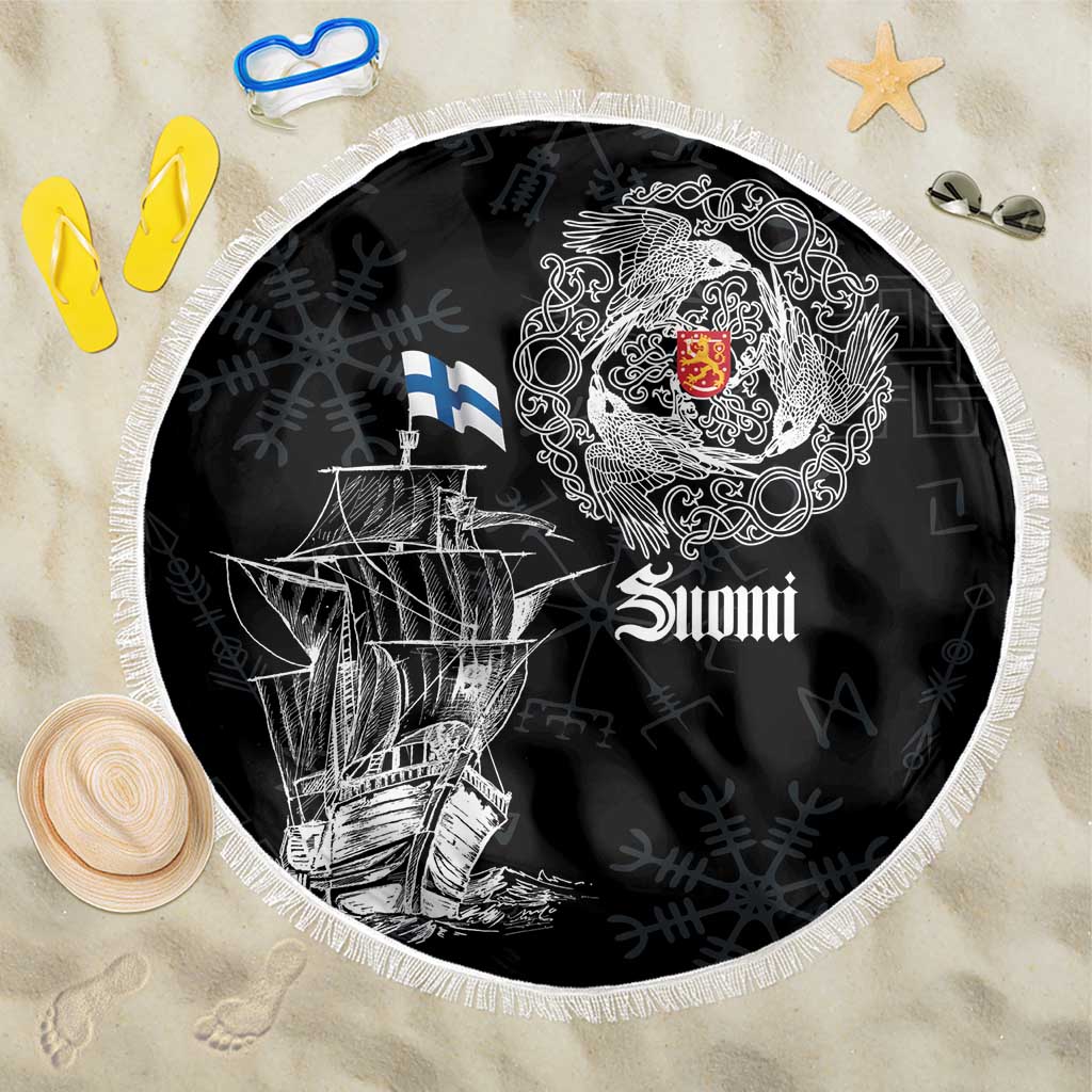 Finland Vikings Culture Beach Blanket Suomi Viking Ships
