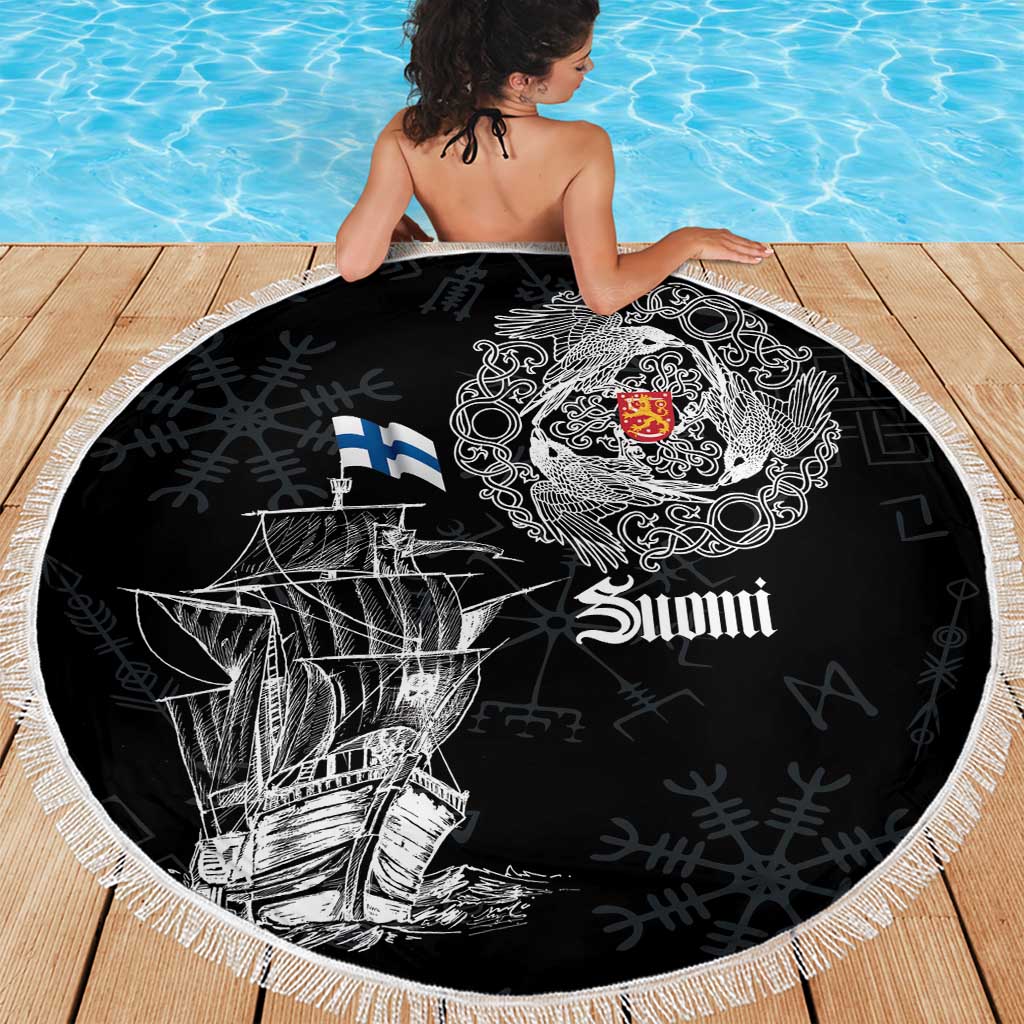 Finland Vikings Culture Beach Blanket Suomi Viking Ships