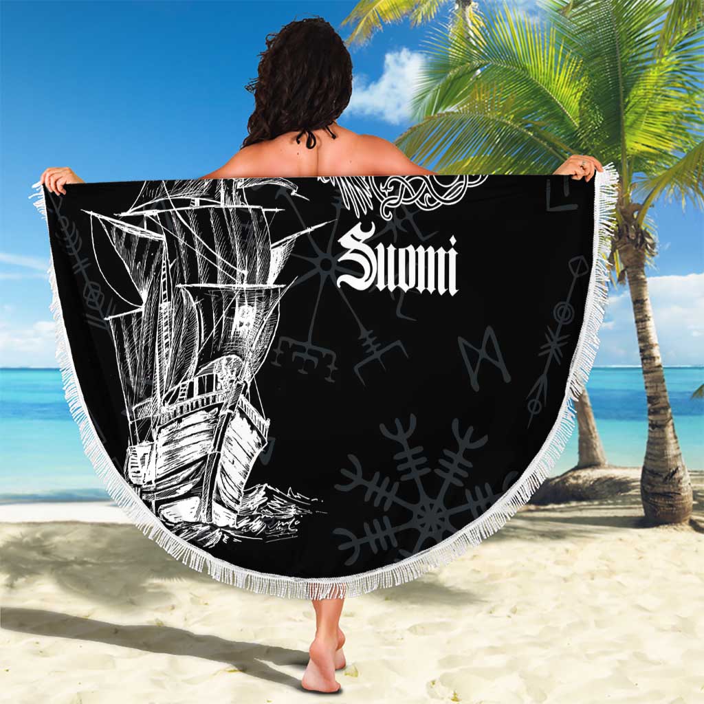 Finland Vikings Culture Beach Blanket Suomi Viking Ships