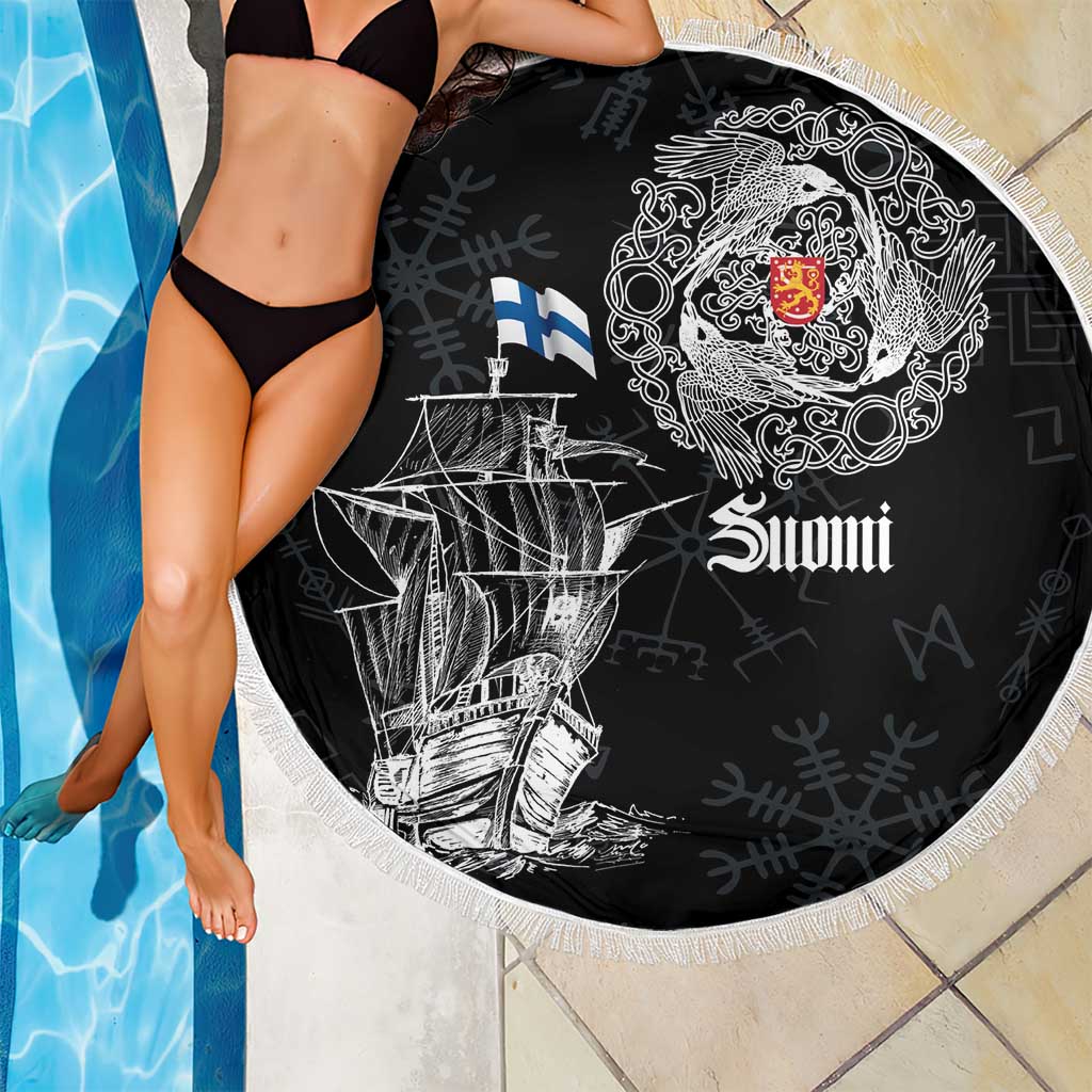 Finland Vikings Culture Beach Blanket Suomi Viking Ships