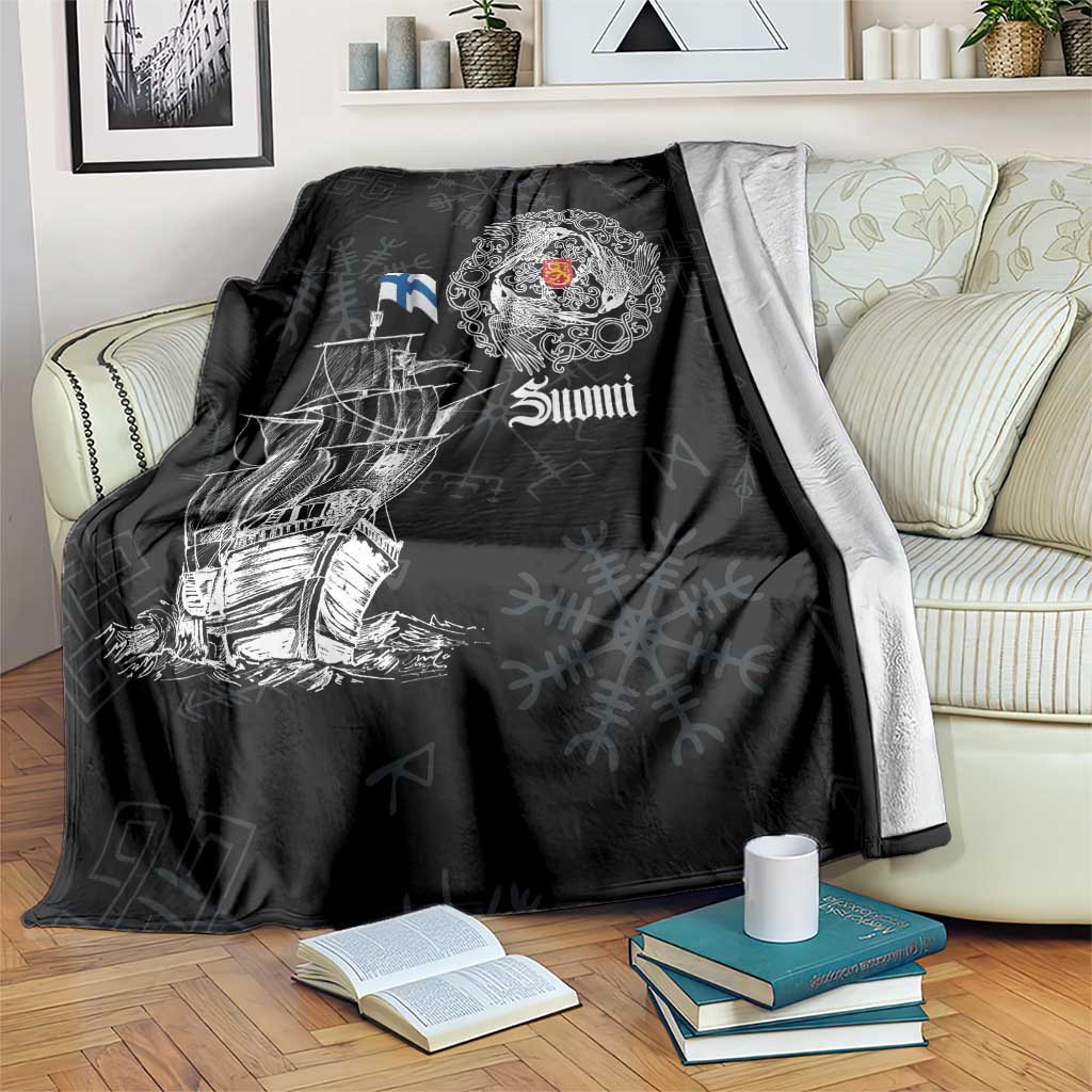 Finland Vikings Culture Blanket Suomi Viking Ships