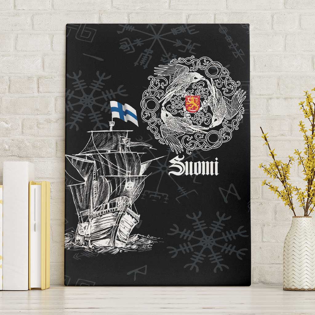 Finland Vikings Culture Canvas Wall Art Suomi Viking Ships