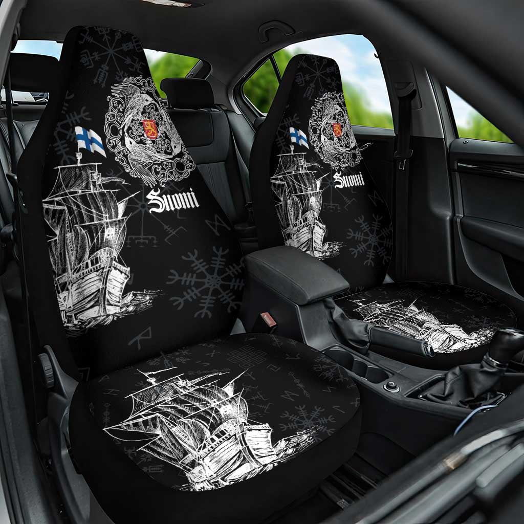 Finland Vikings Culture Car Seat Cover Suomi Viking Ships