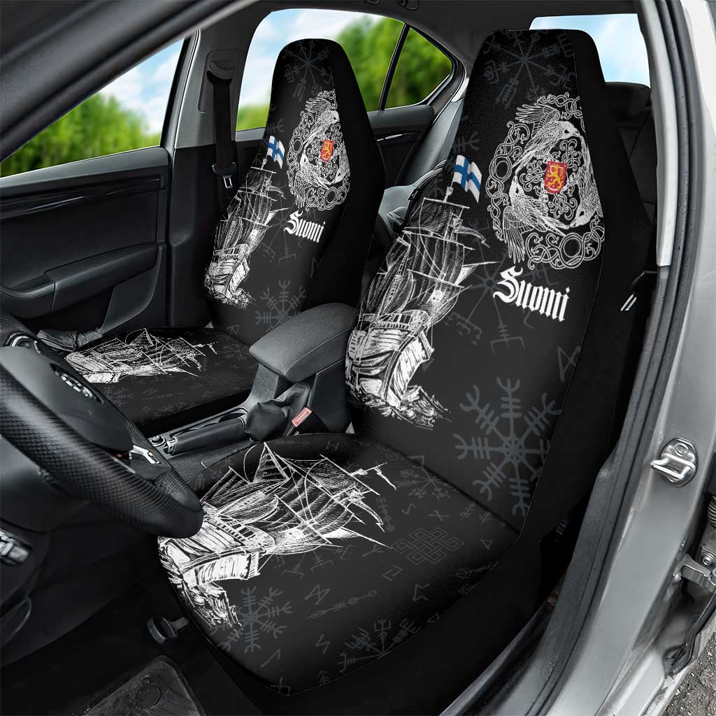 Finland Vikings Culture Car Seat Cover Suomi Viking Ships
