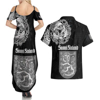 Finland Vikings Culture Couples Matching Summer Maxi Dress and Hawaiian Shirt Suomi Viking Ships
