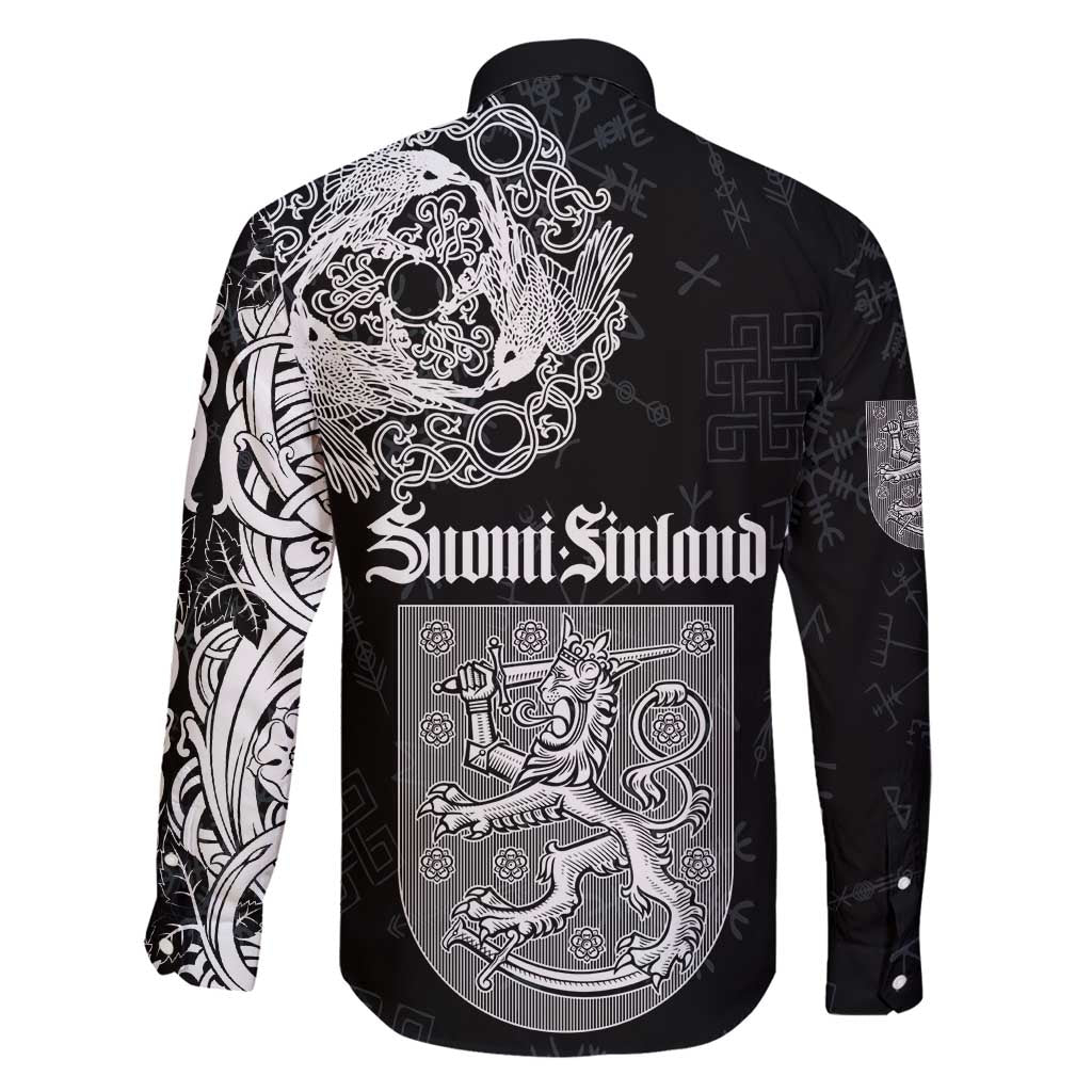 Finland Vikings Culture Family Matching Long Sleeve Bodycon Dress and Hawaiian Shirt Suomi Viking Ships