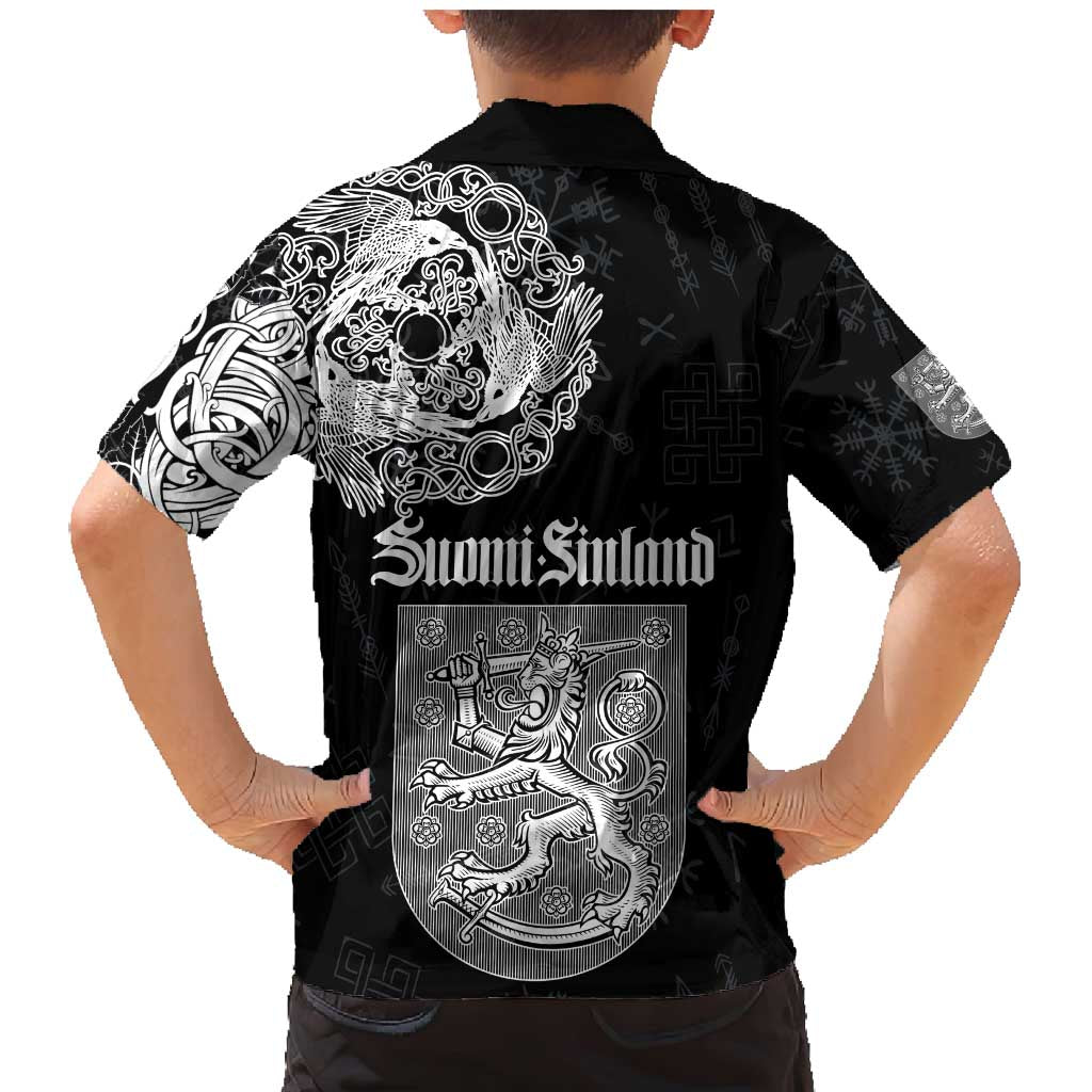 Finland Vikings Culture Family Matching Mermaid Dress and Hawaiian Shirt Suomi Viking Ships