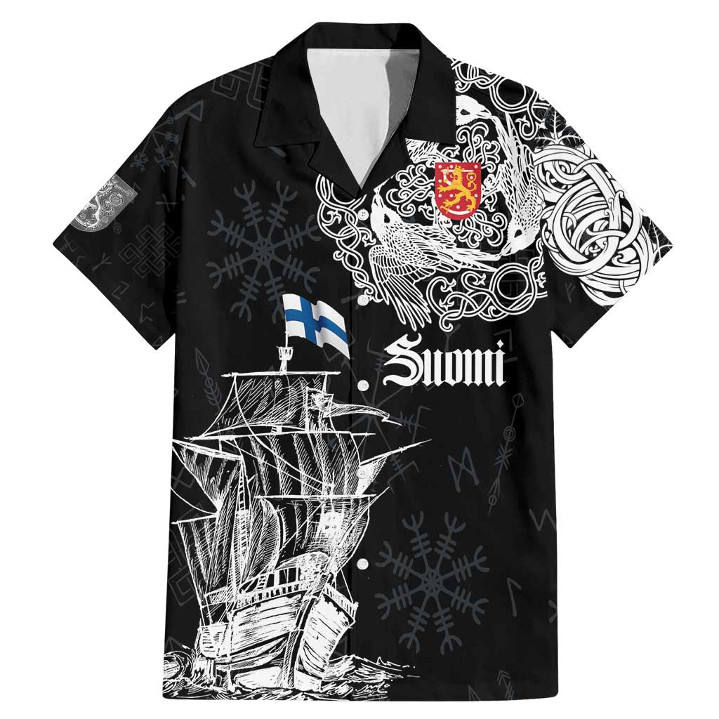 Finland Vikings Culture Family Matching Mermaid Dress and Hawaiian Shirt Suomi Viking Ships