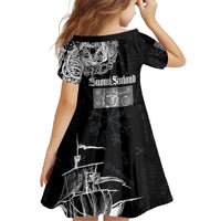 Finland Vikings Culture Family Matching Off The Shoulder Long Sleeve Dress and Hawaiian Shirt Suomi Viking Ships