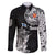 Finland Vikings Culture Family Matching Off The Shoulder Long Sleeve Dress and Hawaiian Shirt Suomi Viking Ships