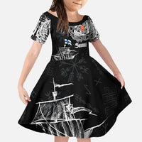 Finland Vikings Culture Family Matching Off Shoulder Maxi Dress and Hawaiian Shirt Suomi Viking Ships