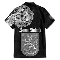 Finland Vikings Culture Family Matching Off Shoulder Short Dress and Hawaiian Shirt Suomi Viking Ships