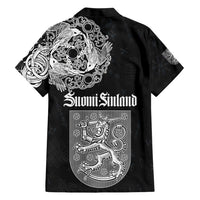 Finland Vikings Culture Family Matching Short Sleeve Bodycon Dress and Hawaiian Shirt Suomi Viking Ships