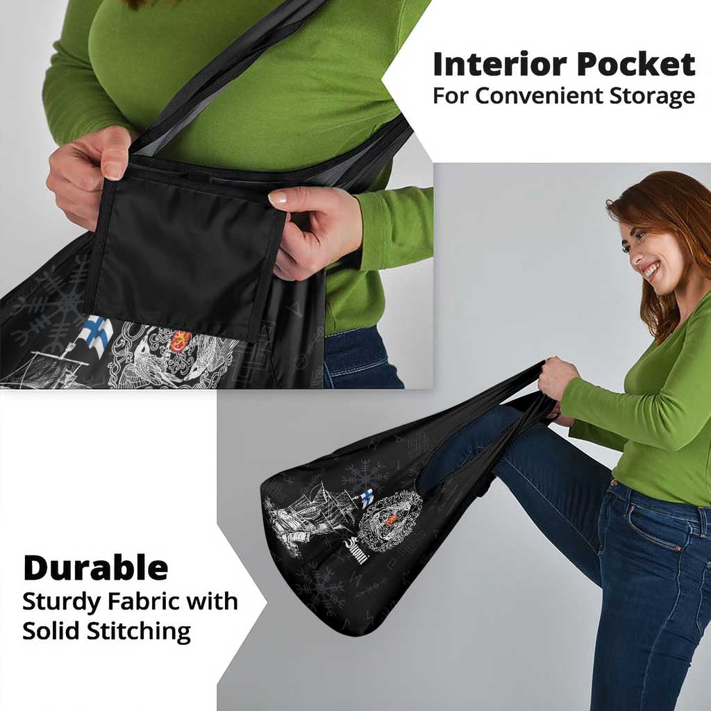 Finland Vikings Culture Grocery Bag Suomi Viking Ships