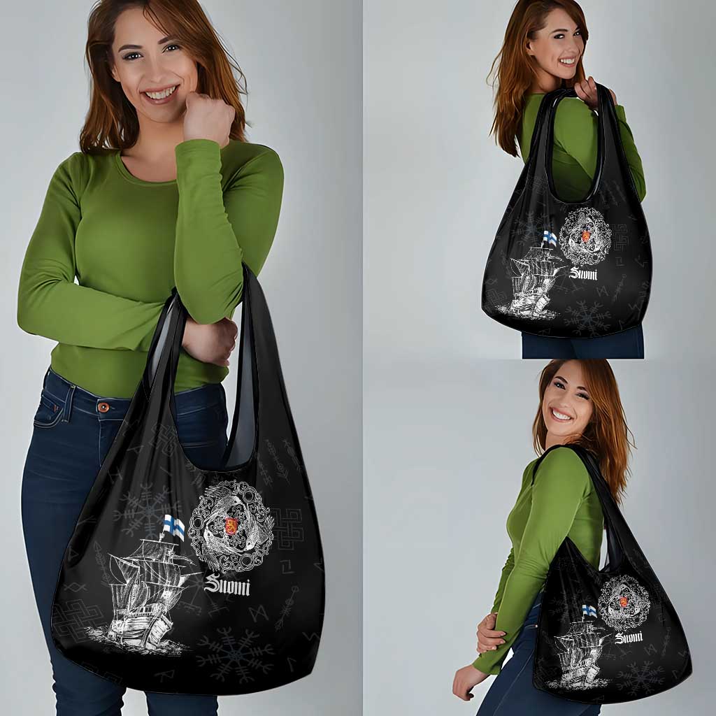 Finland Vikings Culture Grocery Bag Suomi Viking Ships