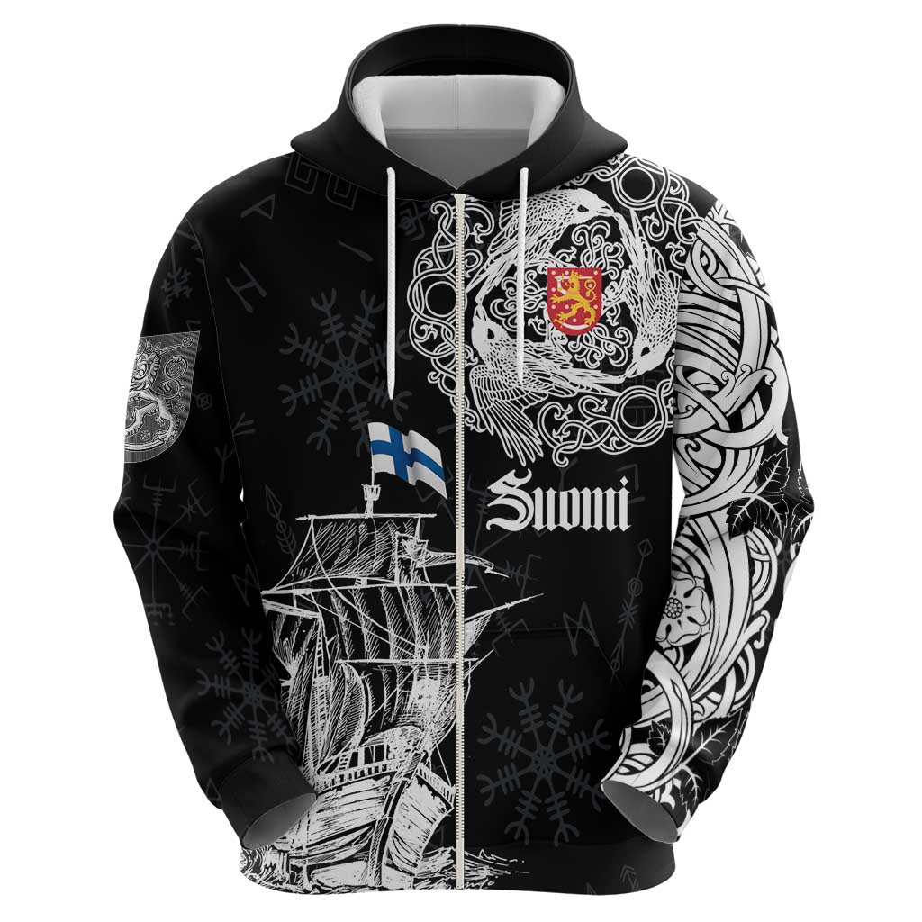 Finland Vikings Culture Hoodie Suomi Viking Ships