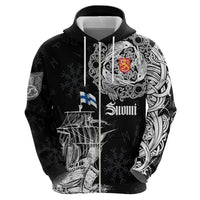 Finland Vikings Culture Hoodie Suomi Viking Ships