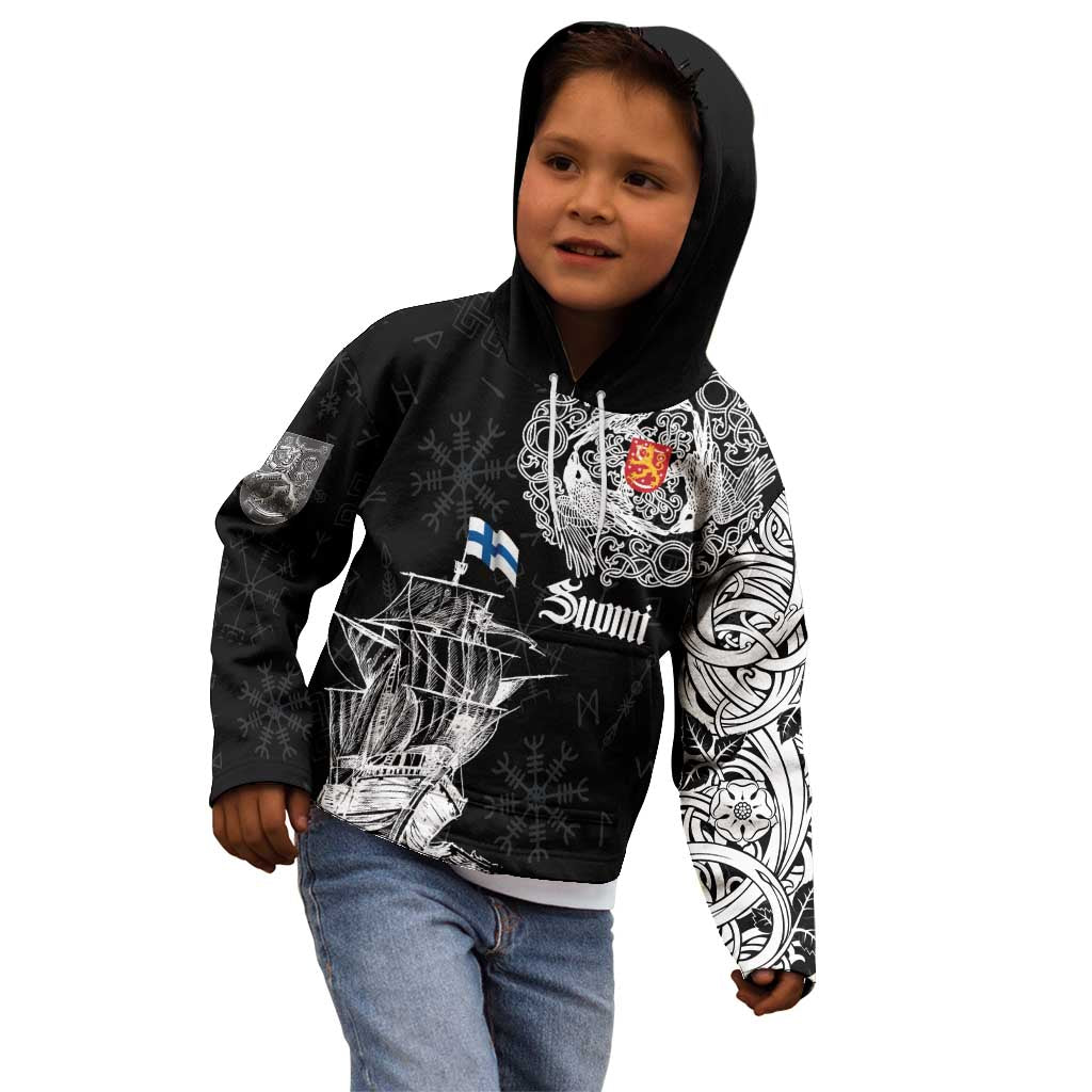 Finland Vikings Culture Kid Hoodie Suomi Viking Ships