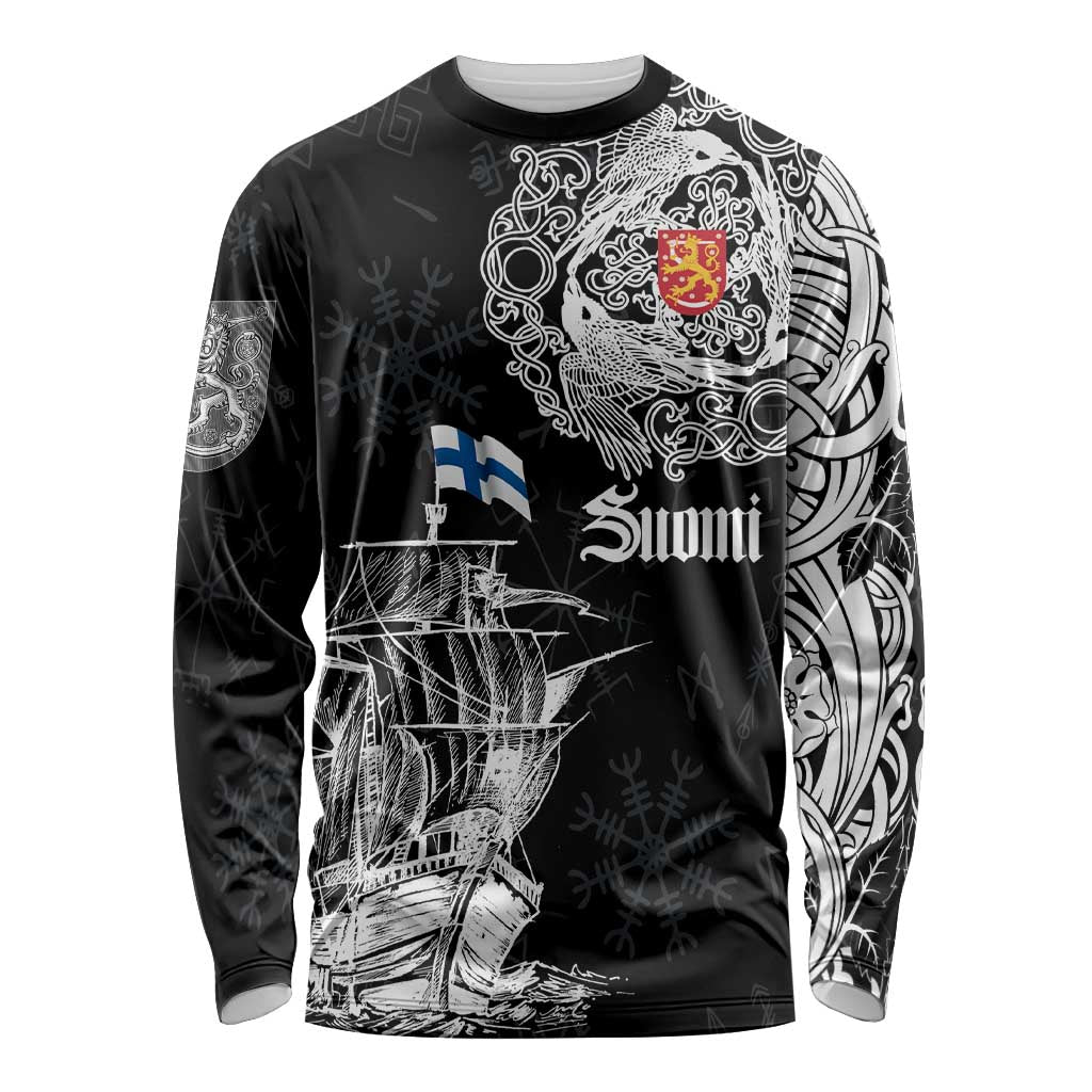 Finland Vikings Culture Long Sleeve Shirt Suomi Viking Ships