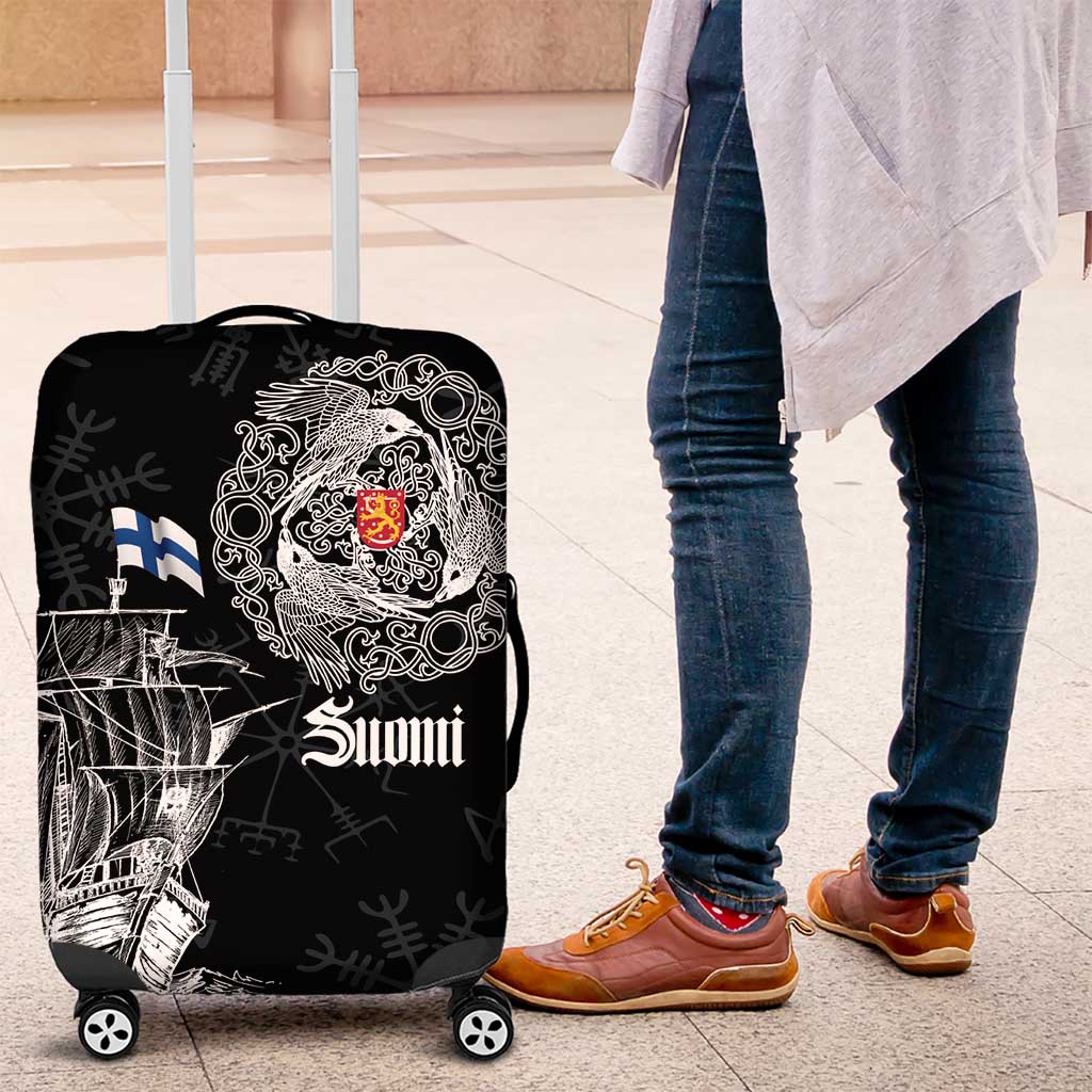 Finland Vikings Culture Luggage Cover Suomi Viking Ships