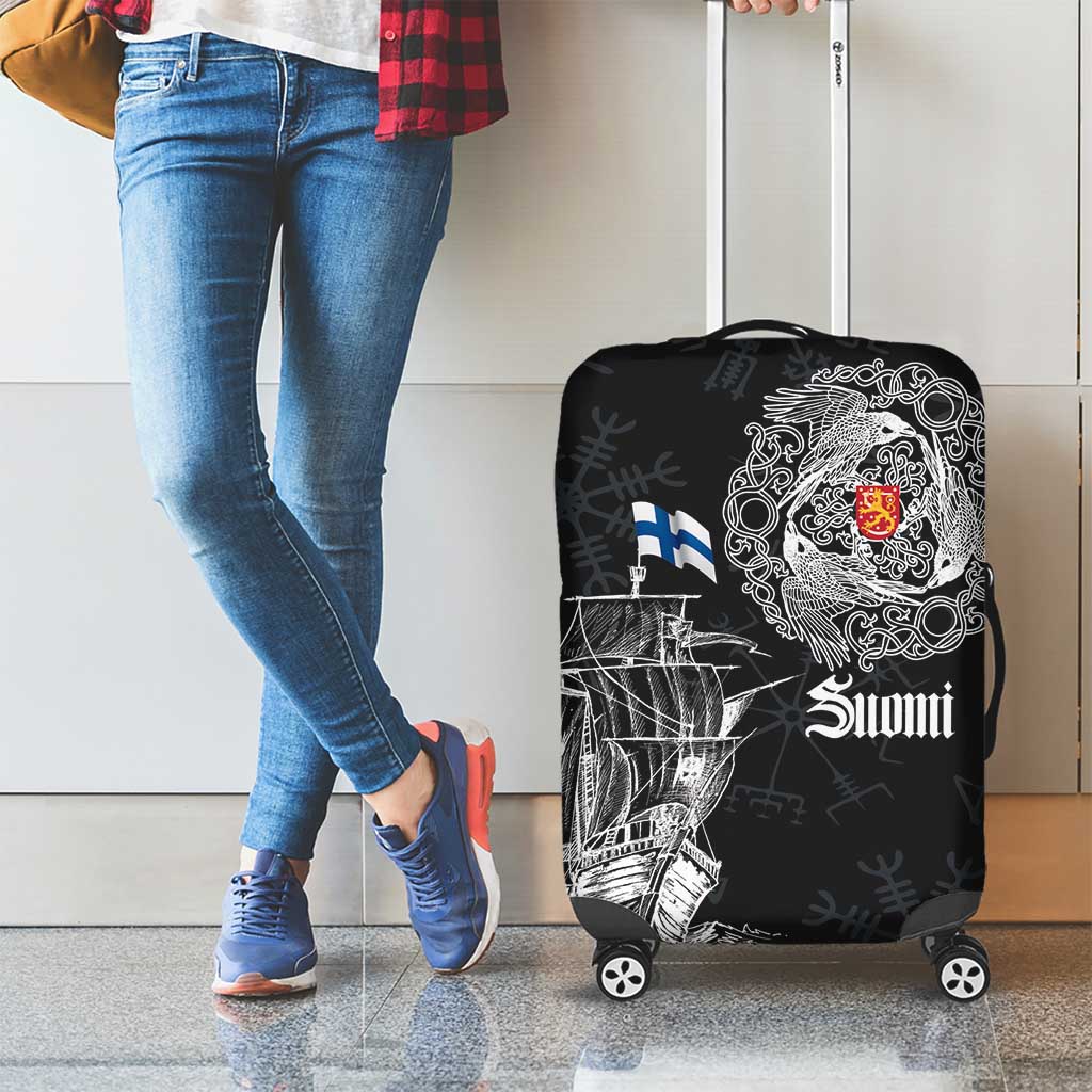 Finland Vikings Culture Luggage Cover Suomi Viking Ships