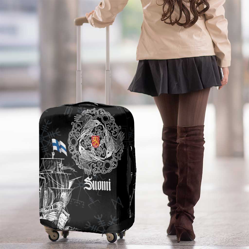Finland Vikings Culture Luggage Cover Suomi Viking Ships