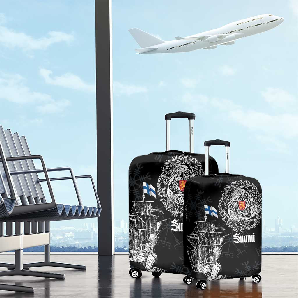 Finland Vikings Culture Luggage Cover Suomi Viking Ships