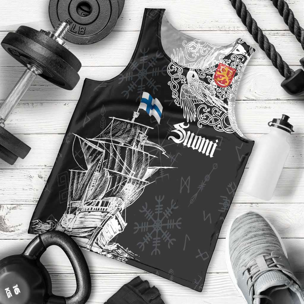 Finland Vikings Culture Men Tank Top Suomi Viking Ships