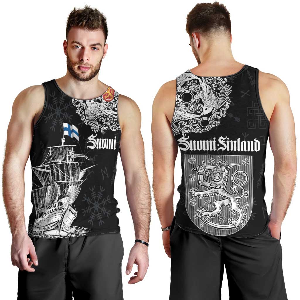 Finland Vikings Culture Men Tank Top Suomi Viking Ships