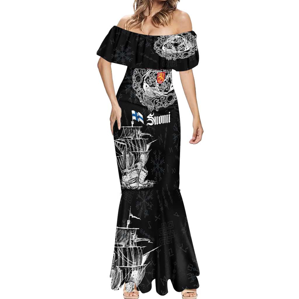 Finland Vikings Culture Mermaid Dress Suomi Viking Ships