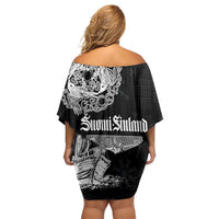 Finland Vikings Culture Off Shoulder Short Dress Suomi Viking Ships