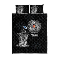 Finland Vikings Culture Quilt Bed Set Suomi Viking Ships