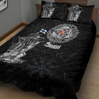 Finland Vikings Culture Quilt Bed Set Suomi Viking Ships