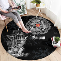 Finland Vikings Culture Round Carpet Suomi Viking Ships