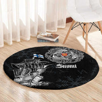 Finland Vikings Culture Round Carpet Suomi Viking Ships