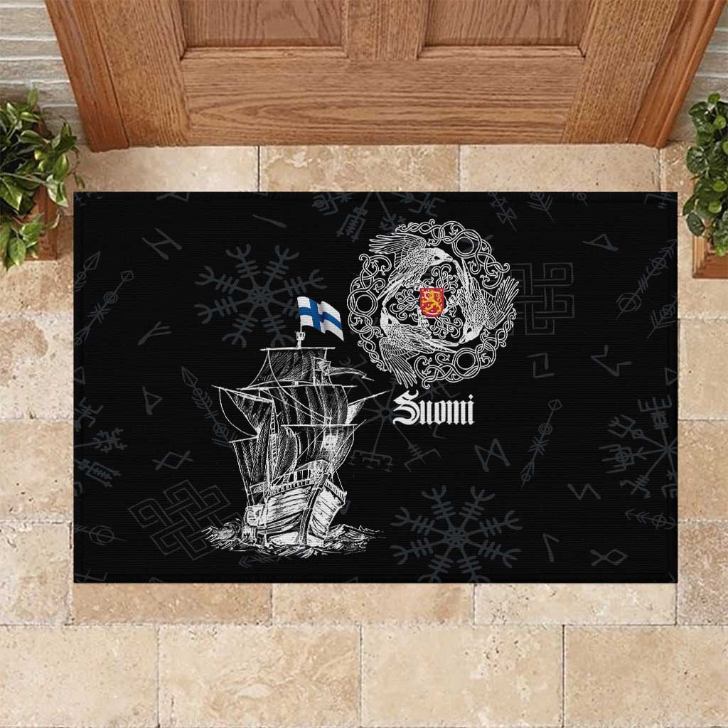 Finland Vikings Culture Rubber Doormat Suomi Viking Ships