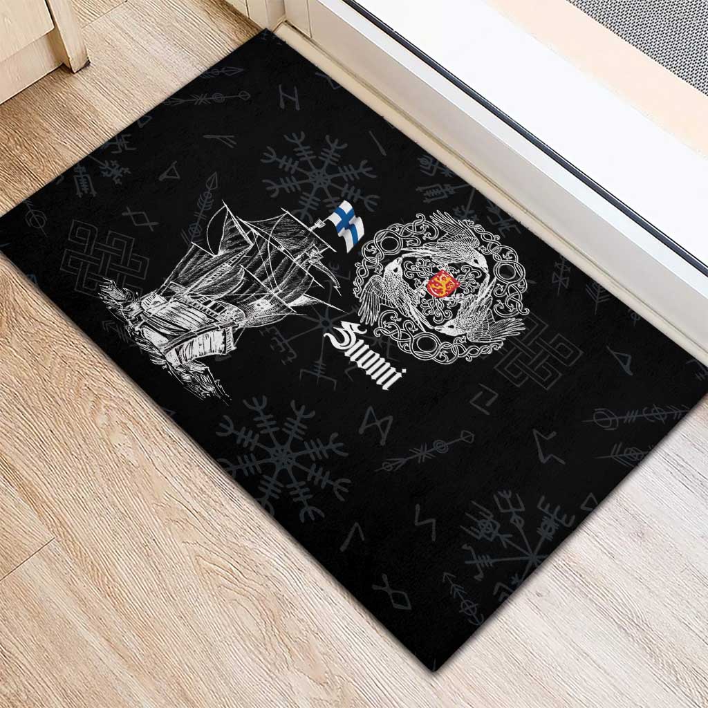Finland Vikings Culture Rubber Doormat Suomi Viking Ships