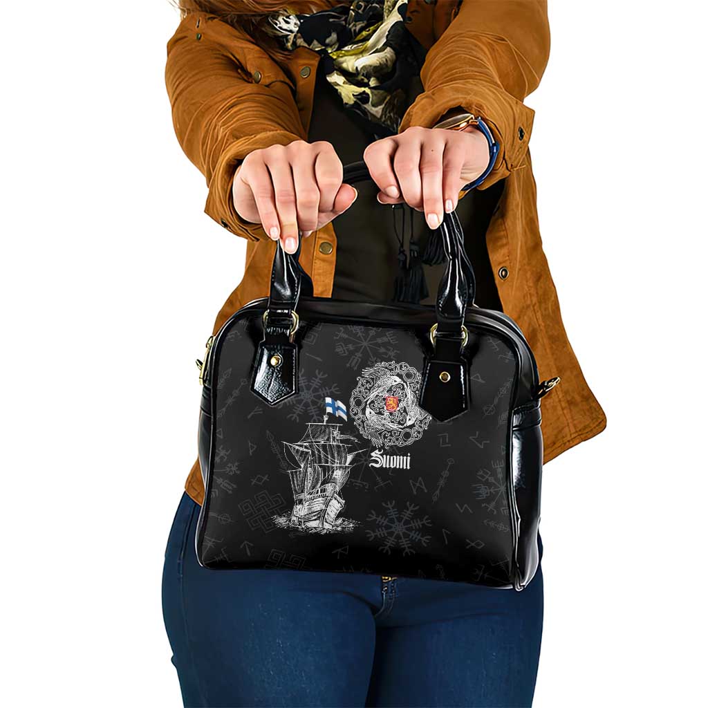 Finland Vikings Culture Shoulder Handbag Suomi Viking Ships