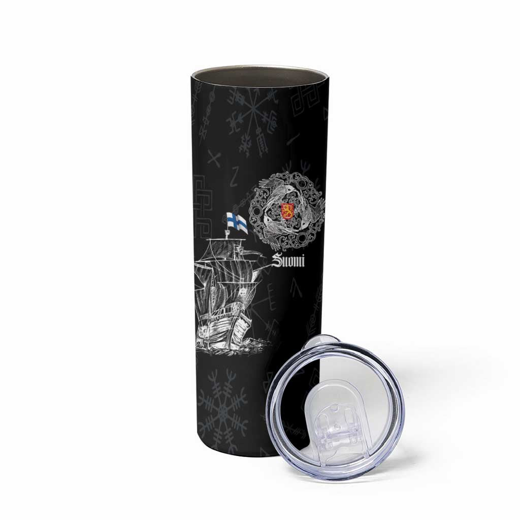Finland Vikings Culture Skinny Tumbler Suomi Viking Ships