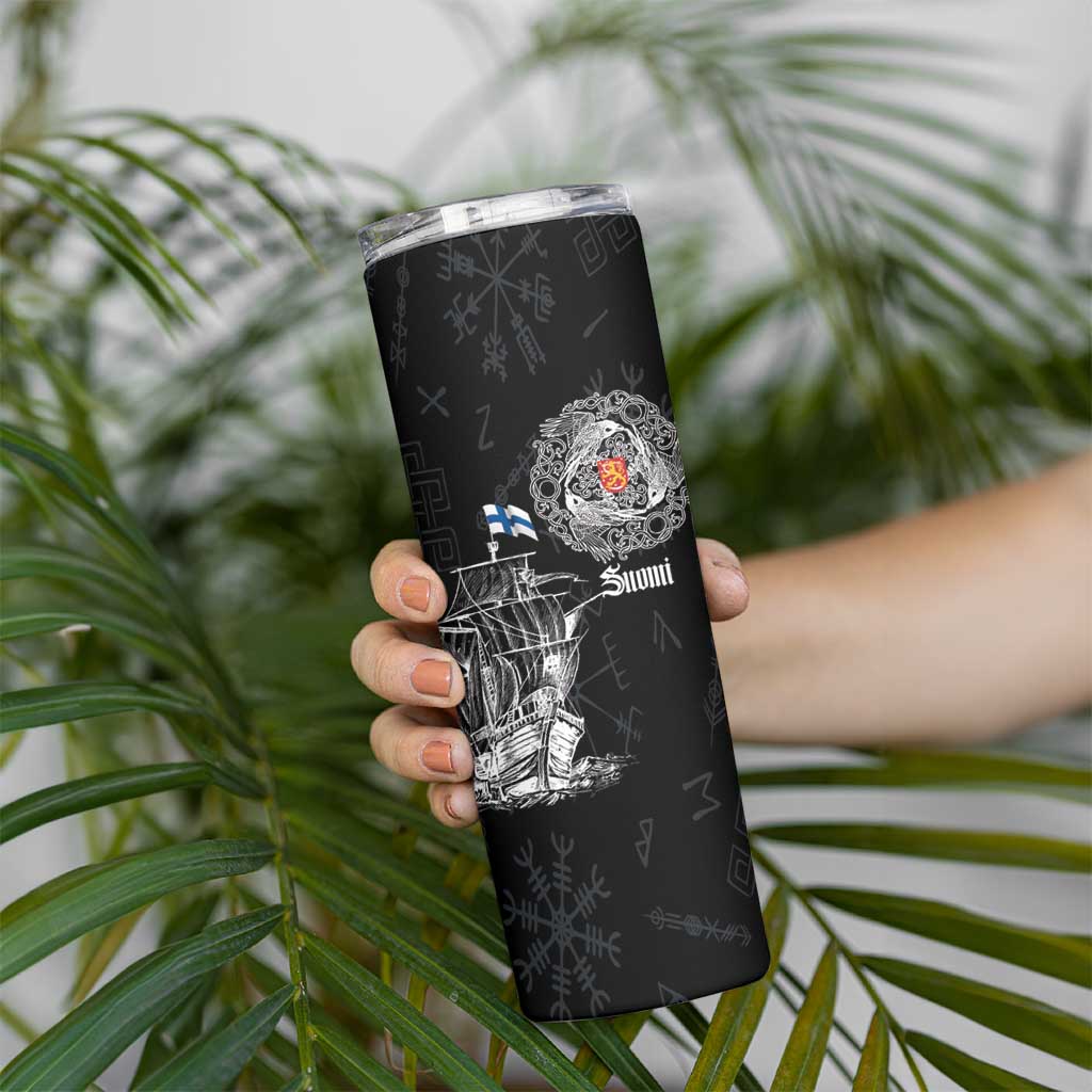 Finland Vikings Culture Skinny Tumbler Suomi Viking Ships