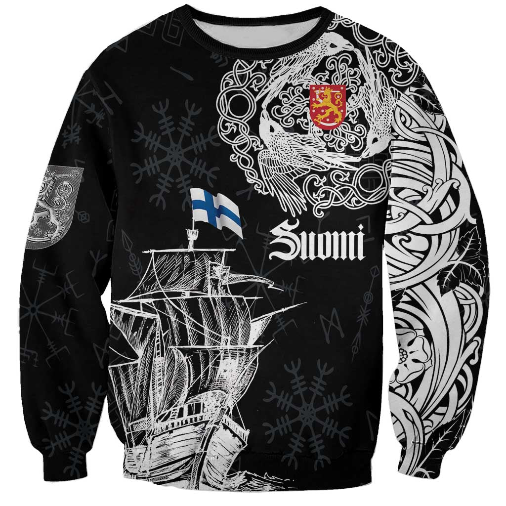 Finland Vikings Culture Sweatshirt Suomi Viking Ships