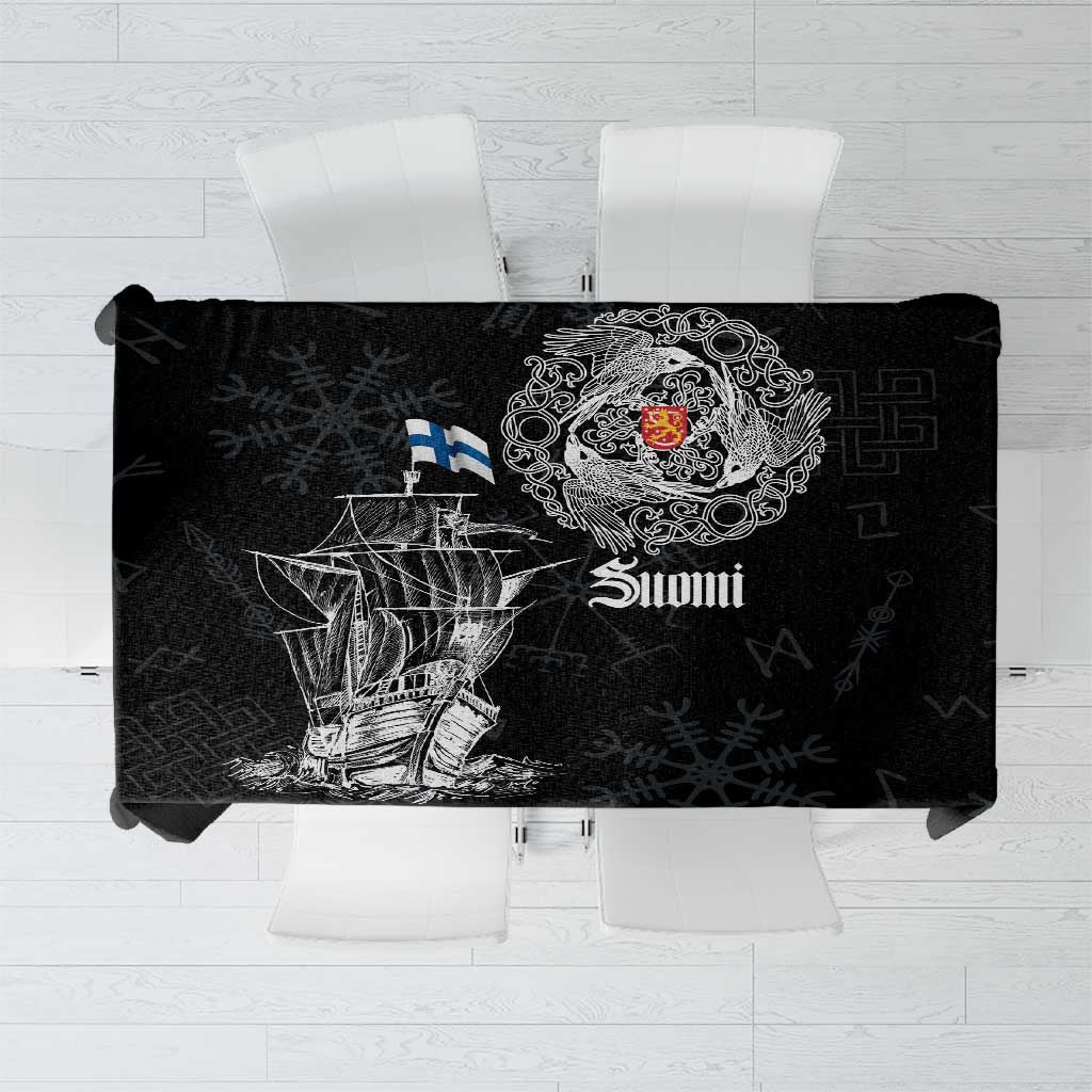Finland Vikings Culture Tablecloth Suomi Viking Ships