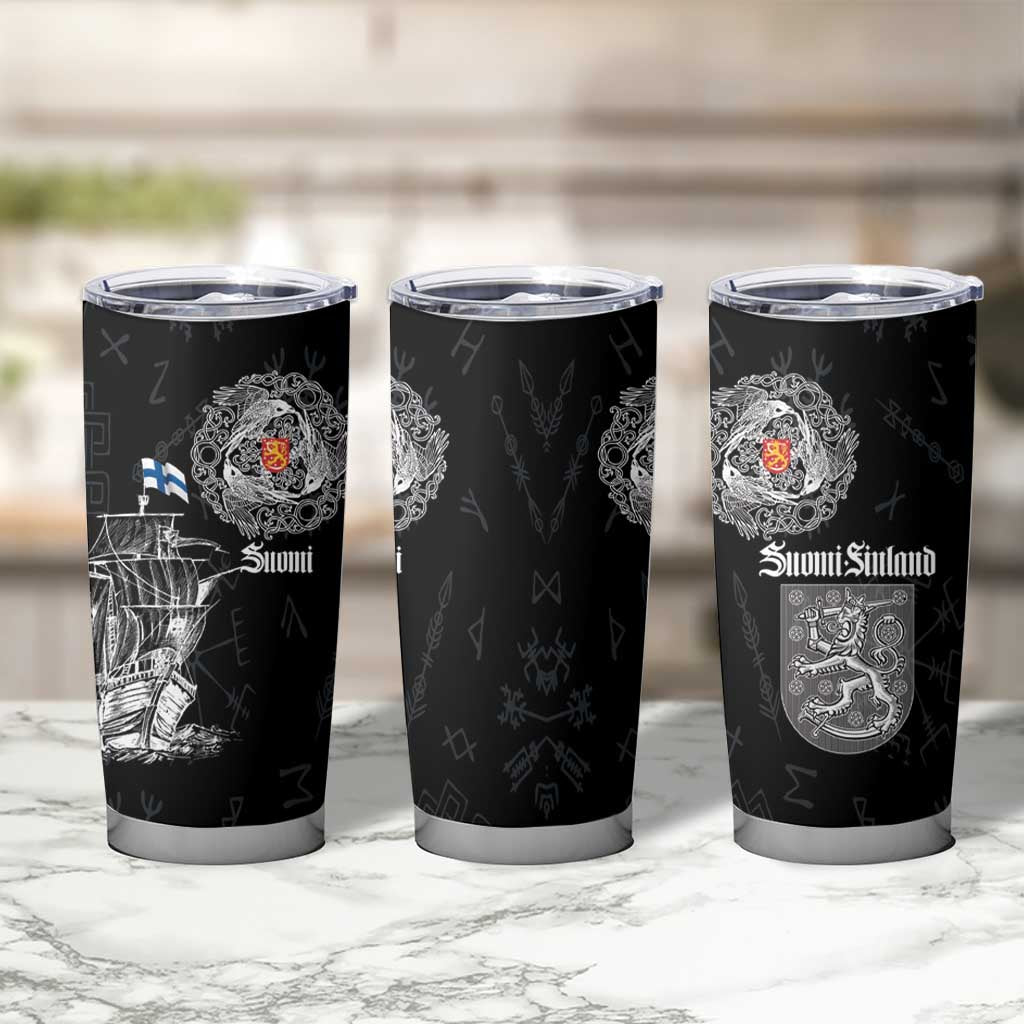Finland Vikings Culture Tumbler Cup Suomi Viking Ships