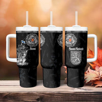 Finland Vikings Culture Tumbler With Handle Suomi Viking Ships