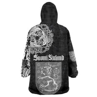 Finland Vikings Culture Wearable Blanket Hoodie Suomi Viking Ships