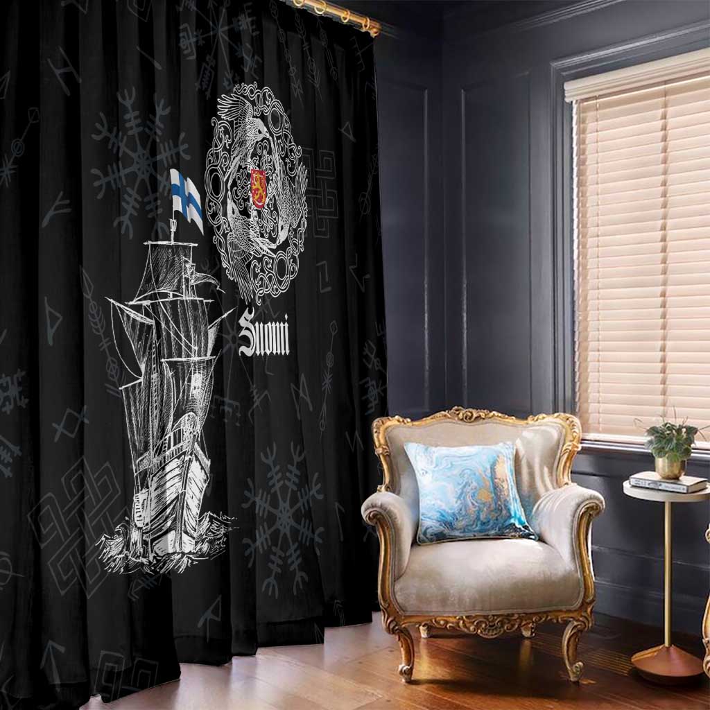 Finland Vikings Culture Window Curtain Suomi Viking Ships