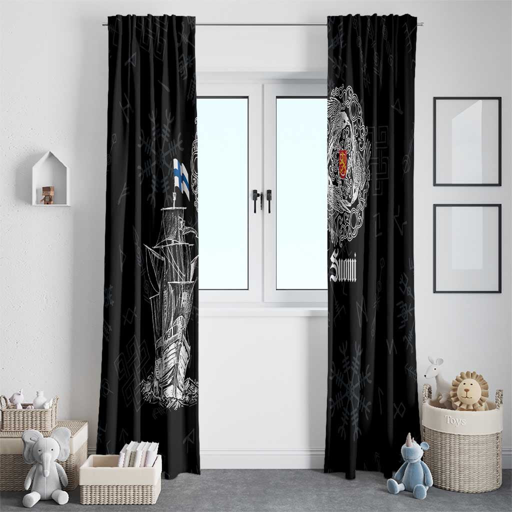 Finland Vikings Culture Window Curtain Suomi Viking Ships