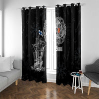 Finland Vikings Culture Window Curtain Suomi Viking Ships