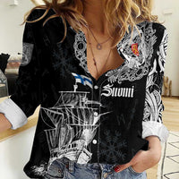 Finland Vikings Culture Women Casual Shirt Suomi Viking Ships